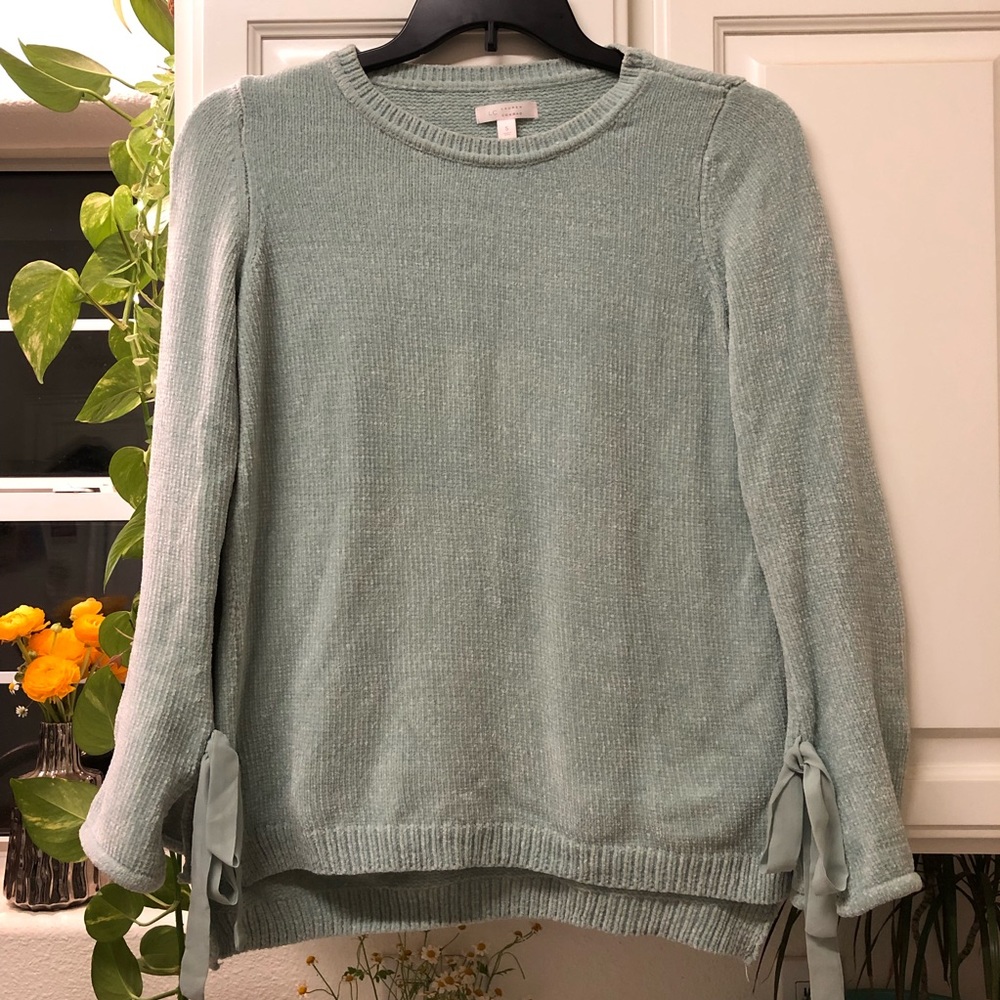 Sage Green Long-Bell Sleeve, Crew Neck